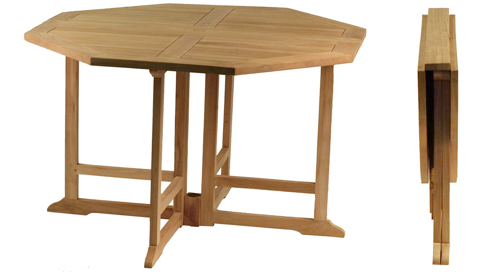 Table En Teck Octogonale Pliante Grenadines Decogarden Fr