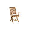 Fauteuil galbé pliant en teck massif OPIO